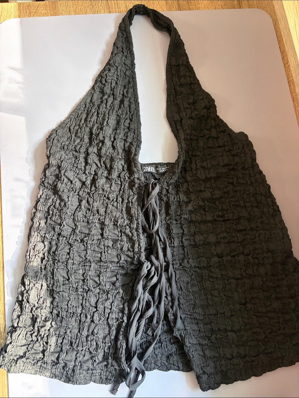 Zara Black Going Out Top Halter Top
